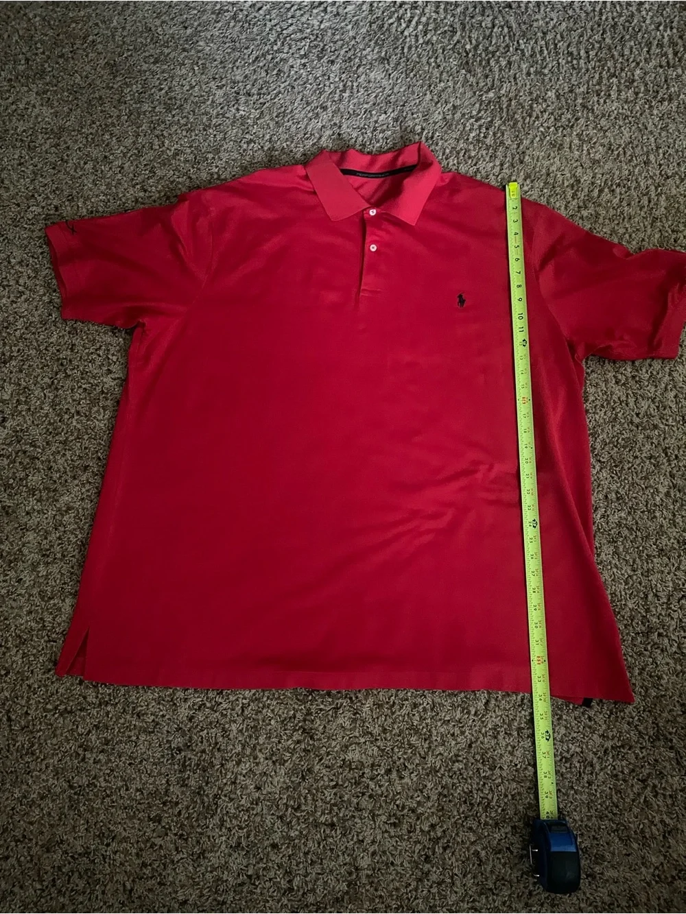 Ralph Lauren Red Short Sleeve Polo with Embroidered Pony